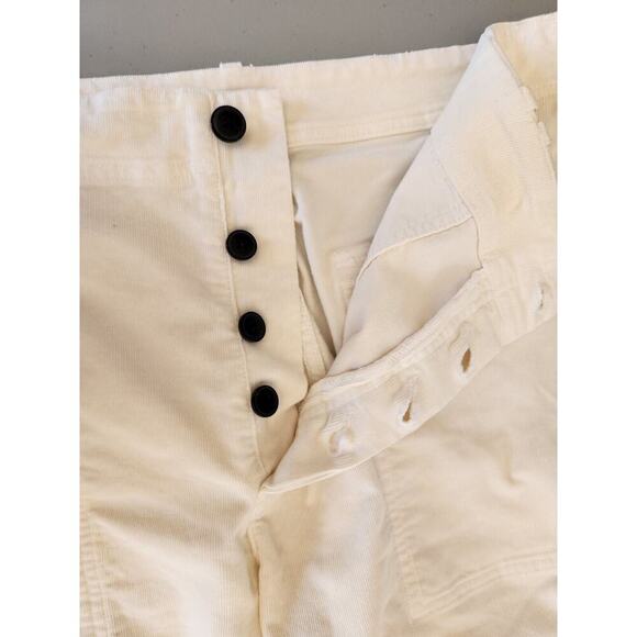 NWT Citizens of Humanity Agni Mid-Rise Utility Corduroy Pants Sz 34 White #8C414 - Picture 14 of 14